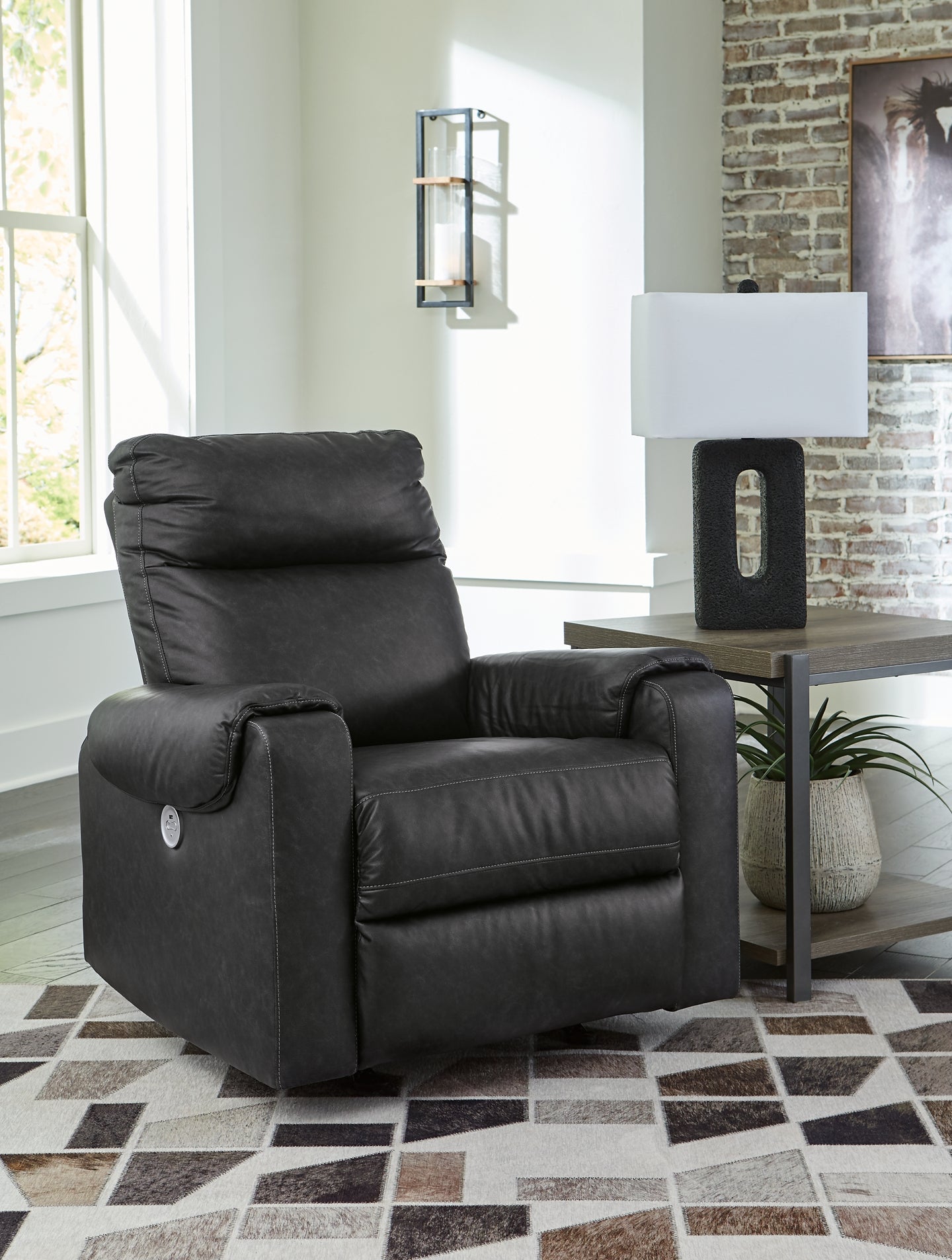 Rocking deals leather recliner