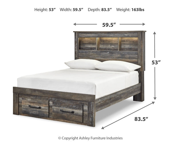 Drystan  Bookcase Bed With 2 Storage Drawers