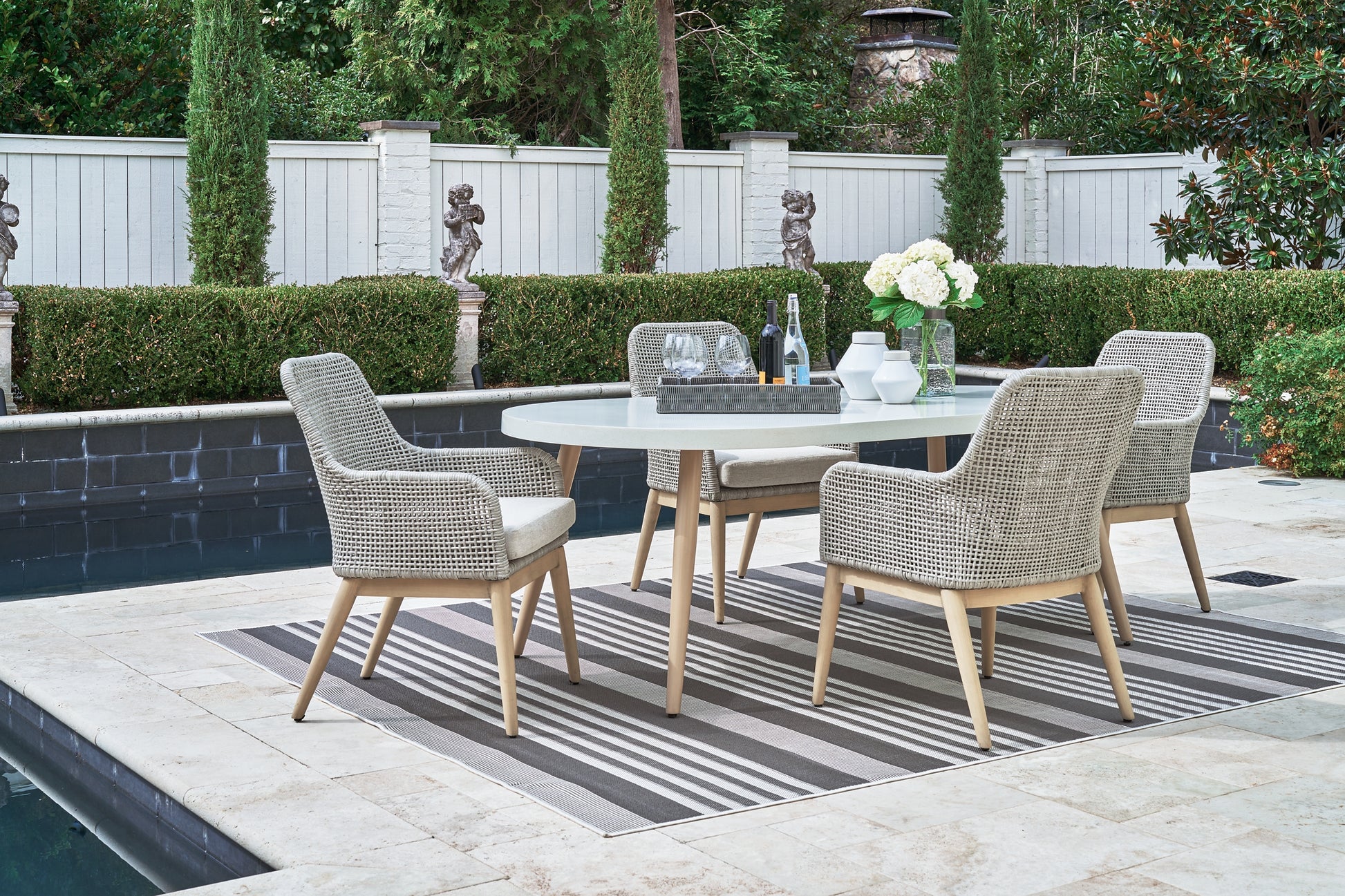 B and m best sale table and chairs garden